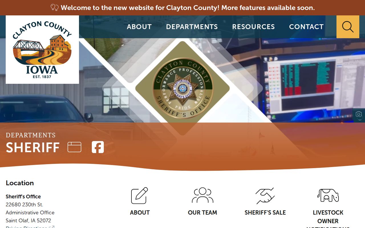 Clayton County Sheriff roster and booking record navigation