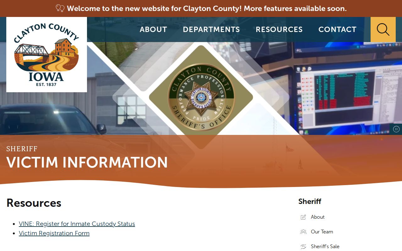 Clayton County VINE custody notification record route